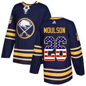 Herren Buffalo Sabres Eishockey Trikot Matt Moulson #26 Authentic Navy Blau USA Flag Fashion